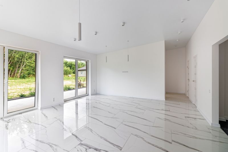 White Marble Tile Installation